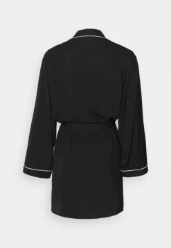 Anna Field Amanda Satin Dressing Gown - Badjas - Black -Anna Field Verkoop 02d6ba585165492c8f07ab44f0a3d177