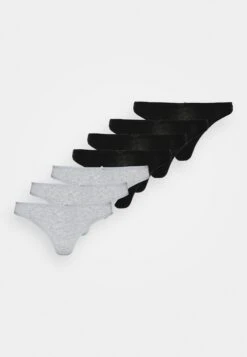Anna Field Georgina 7Pp Thong Cotton - String - Black/Grey -Anna Field Verkoop 068371459ed841fe8798526863dbf5cb