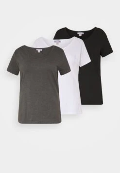 Anna Field Verkoop 18 3Er Pack- T-Shirt Basic - White/Black/Dark Grey