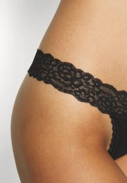 Anna Field 10Pp Cotton And Lace Thong - String - Black -Anna Field Verkoop 1e3643c56d2f40289953e14d52bb3ace