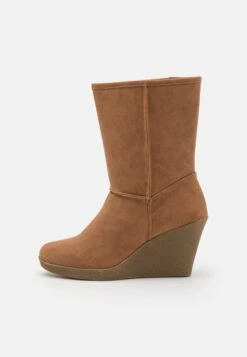 Anna Field Winter Boot - Enkellaarsjes Met Sleehak - Cognac -Anna Field Verkoop 48a9bc74f0664b3881f655fb98dbb87a
