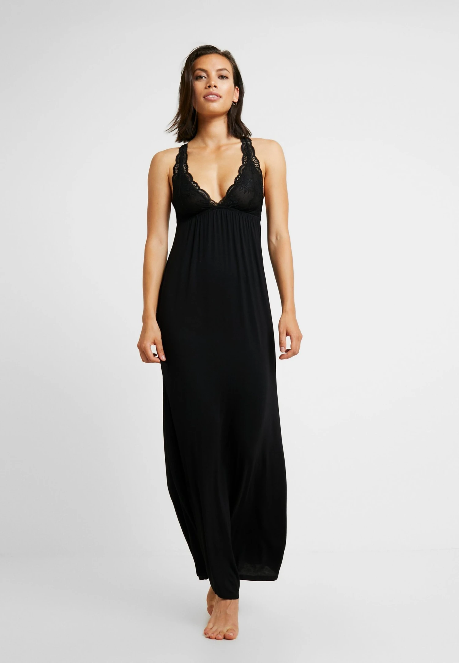 Anna Field Anna Long Viscose Dress- Nachtjapon - Black 1 Anna Field Anna Long Viscose Dress- Nachtjapon - Black