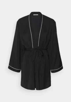 Anna Field Amanda Satin Dressing Gown - Badjas - Black -Anna Field Verkoop 8d83c445099f4342aabc07d1ce2caede