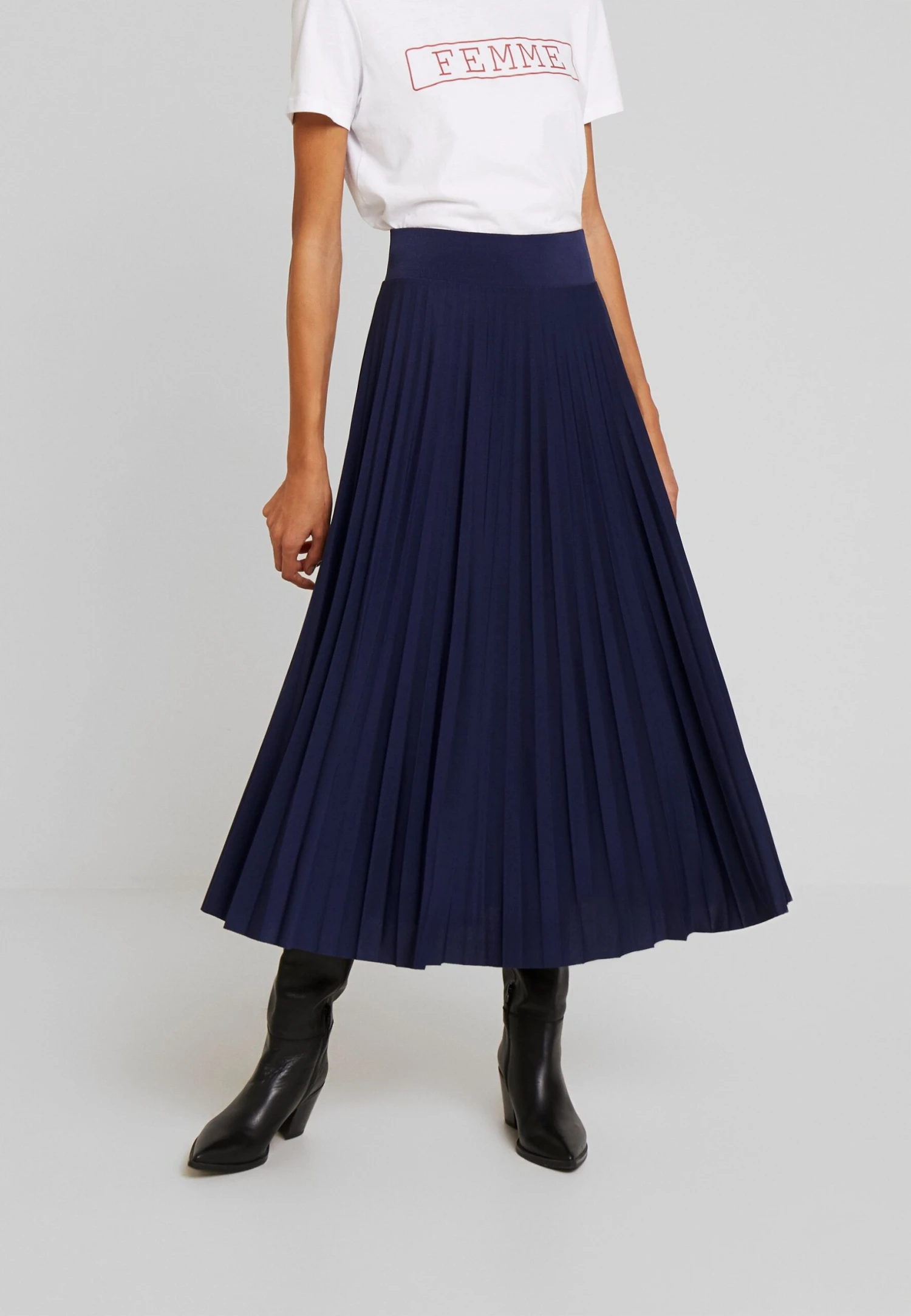 Anna Field Plisse A-Line Midi Skirt - A-Lijn Rok - Maritime Blue 1 Anna Field Plisse A-Line Midi Skirt - A-Lijn Rok - Maritime Blue